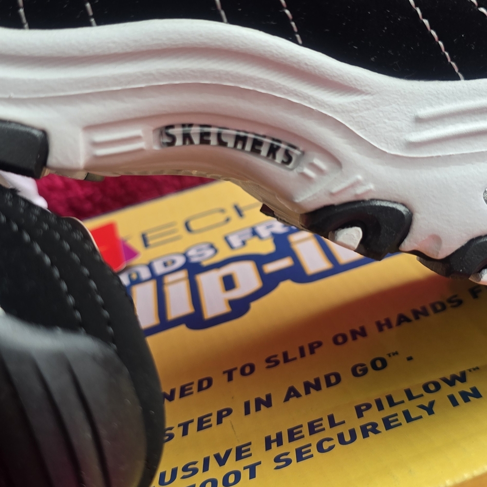 Skechers Black and White Slip-Ins Athletic Sneakers - Picture 5 of 8